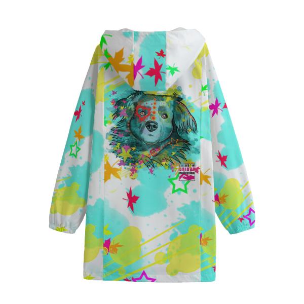 Leichte Regenjacke Krümel – Popart Hundemotiv, 100 % Polyester, Unisex, Mix, Mischling, Chihauhau